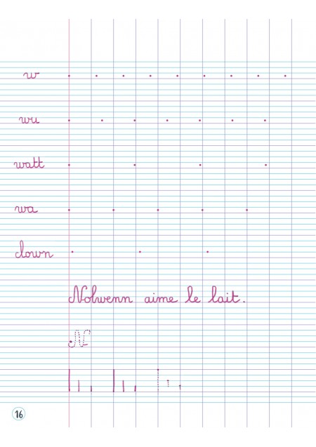 Mon cahier d'écriture au CP