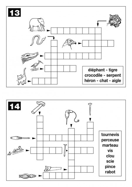 Mots croisés au cycle 2