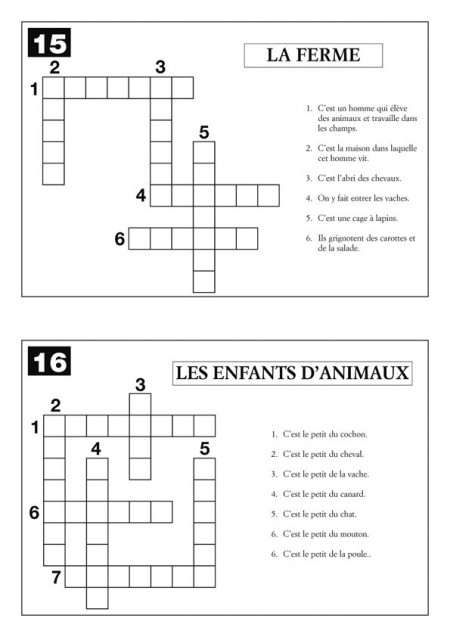 Mots croisés au cycle 3