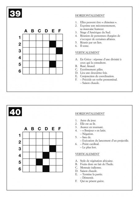 Mots croisés au cycle 3