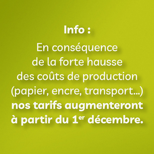 Augmentation des prix 2022